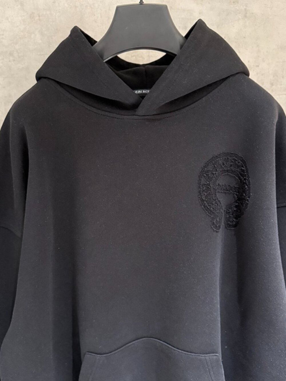 Chrome Hearts Embroidered Black Hooded Sweatshirt Size XL - Picture 3 of 9